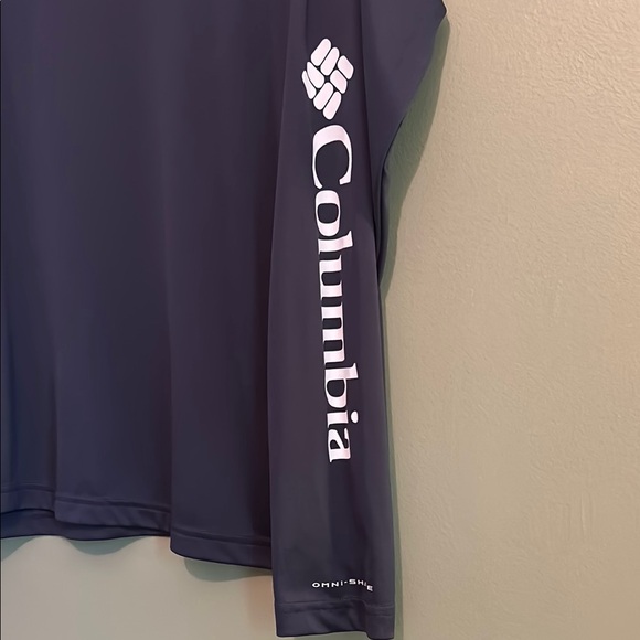 Columbia Mens Navy OMNI-SHADE Long Sleeve Shirt Size XL - Picture 5 of 6